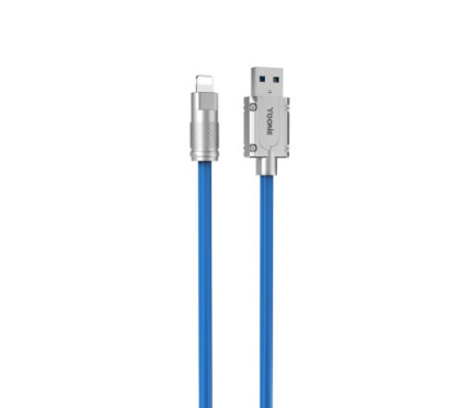 Chargers + Cables Yookie 1M data _ Charging Cable EC07 silicon cable iphone _ lighting 3.1A Blue